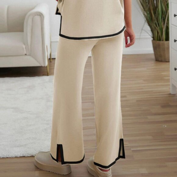 Apricot Contrast Pants Set - Picture 4 of 5